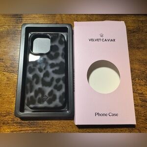 Velvet Caviar It Girl Black Leopard Phone Case